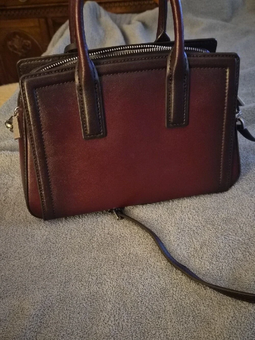 Michael Kors Plum Purple Leather Satchel